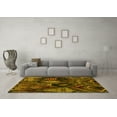 thumbnail image 3 of Ahgly Company Machine Washable Indoor Square Abstract Yellow Modern Area Rugs, 6' Square, 3 of 4