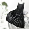 thumbnail image 6 of Women's Plus Size Pleated Mid-Long A-Line Skirt High Waist Flowy Elegant Slimming Fall Winter New, 6 of 14