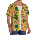 thumbnail image 4 of Xecao offers the Strawberry for Men's Casual Short-sleeved Shirt, a button-up collared shirt with a pocket, perfect for beach vacations and yacht travel in the Small size., 4 of 7