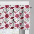 thumbnail image 5 of Ambesonne Floral Valance & Curtain, Poppy Flowers Butterflies, 55"x30", Dark Coral and Olive Green, 5 of 7