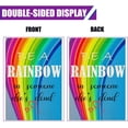 thumbnail image 4 of Gay Pride LGBTQ Rainbow Love House Flag 28x40 Inch Vertical Double Sided Burlap Yard Flags Banner, Progress Lesbian Pride Front Porch Decor Indoor Outdoor Decoration for Farmhouse, 4 of 6