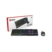 MSI Vigor GK30 Gaming Keyboard & GM11 Gaming Mouse Combo - Mechanical Membrane Switches, 6-Zone RGB, Water Repellent & Splash-Proof, 5000 DPI - Black