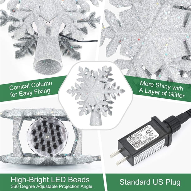 onlyliua ¡ Ofertas de Liquidación de Hoy Prime! Luz de Proyección Led para La Parte Superior Del Árbol de Navidad