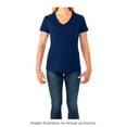thumbnail image 4 of Playera Fruit Of The Loom para Mujer, Cuello V Manga Corta Azul Talla CH, 4 of 4