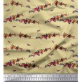 thumbnail image 1 of Soimoi Cotton Voile Fabric Colorful Bird Print Fabric by Yard 42 Inch Wide, 1 of 3