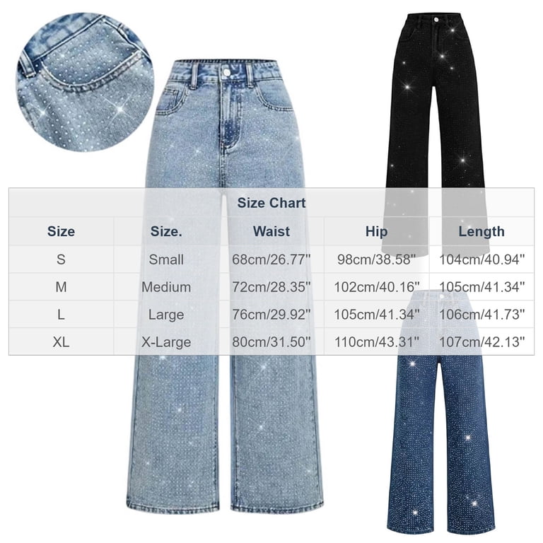 WXLWZYWL Women's Light Blue High Waist Wide Leg Jeans Loose Fit
