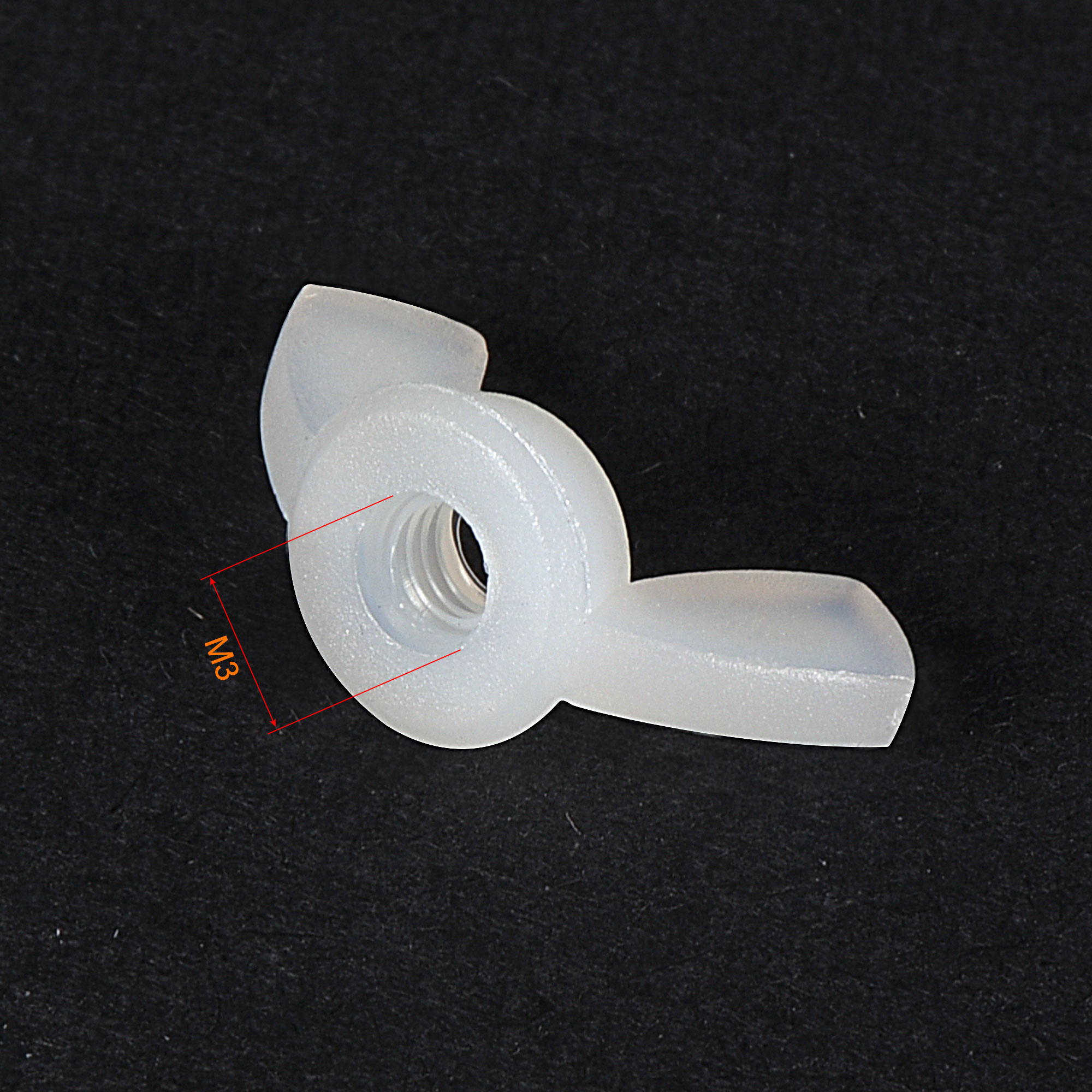 Uxcell M3 Wing Nuts Butterfly Nut Nylon  Hand Twist Tighten Fasteners White 25 Pack - image 4 of 5