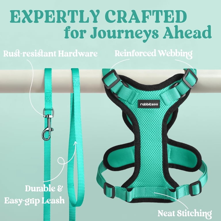 Rabbitgoo Cat Harness and Leash, Reflective Green photo 8