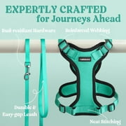 Rabbitgoo Cat Harness and Leash for Walking, Escape Proof Soft Adjustable Vest Harnesses for Cats, Easy Control Breathable Reflective Strips Jacket,Green