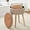 Beige, variant on Storage Ottoman Linen Round Vanity Stool Tray Top Modern Foot Stool with Wood Legs Multifunctional Upholstered Foot Ottoman Rest for Living Room, Bathroom, Makeup (Khaki)