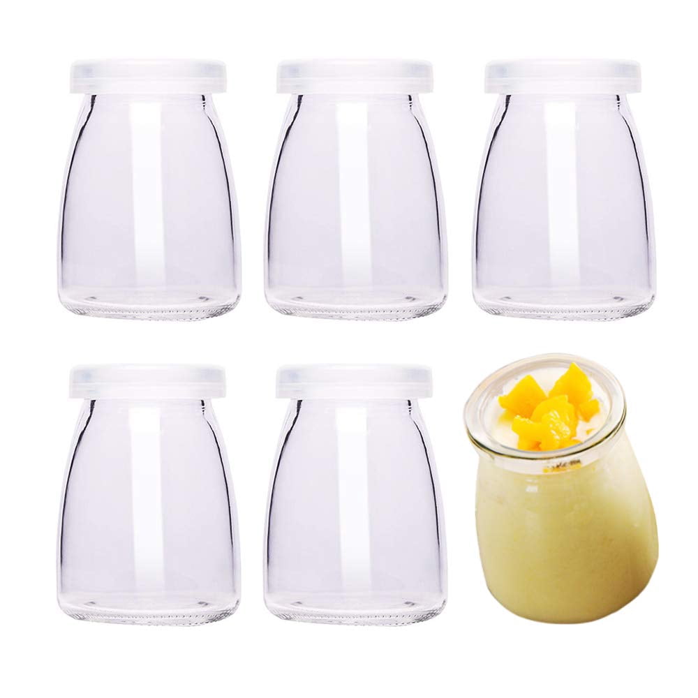 Leere 7 Unzen 200ml leere klare Pudding gläser Joghurt gläser mit Kork deckel Gl