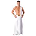 thumbnail image 2 of Aiihoo Mens Ancient Greek Long Skirt with Wristbands One Shoulder Strap Roman Toga White M, 2 of 5
