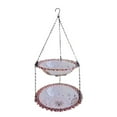 thumbnail image 1 of S SERENABLE Garden Bird Feeder Drinker Plate Hanging Bird Bath for Backyard Balcony Yard Purple, 1 of 9
