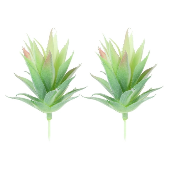 Uxcell Small Artificial Succulents Plants Unpotted Faux Succulent Picks Green 2 Pack