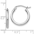 thumbnail image 4 of 10K Rose Gold Polished 2X17.5Mm Lightweight Tube Hoop Earrings (Width 2) - Jbsp, 4 of 5