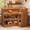Dark Walnut, variant on Tribesigns 3-Tier Bar Cabinet, L-Shaped Corner Home Bar Unit with Stemware Racks, Living Room, Black