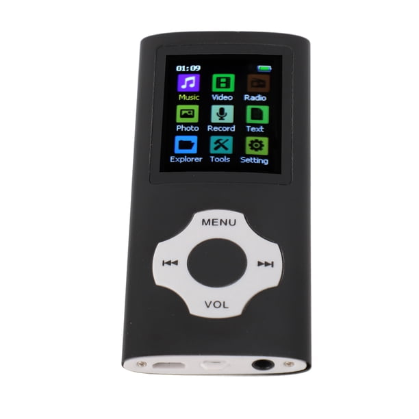 Reproductor mp3, mini reproductor mp3 enchufable de vídeo recargable sin pérdidas de alta fidelidad, Pantalla tft de 1,8 Pulgadas, Deportivo para música y Libres