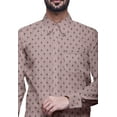 thumbnail image 3 of BESTMAN Chemise en Coton Imprimée avec Poches Col Évasé Chemise Formelle Boutonnée, 3 of 5