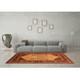 thumbnail image 3 of Ahgly Company Indoor Square Oriental Orange Industrial Area Rugs, 5' Square, 3 of 4