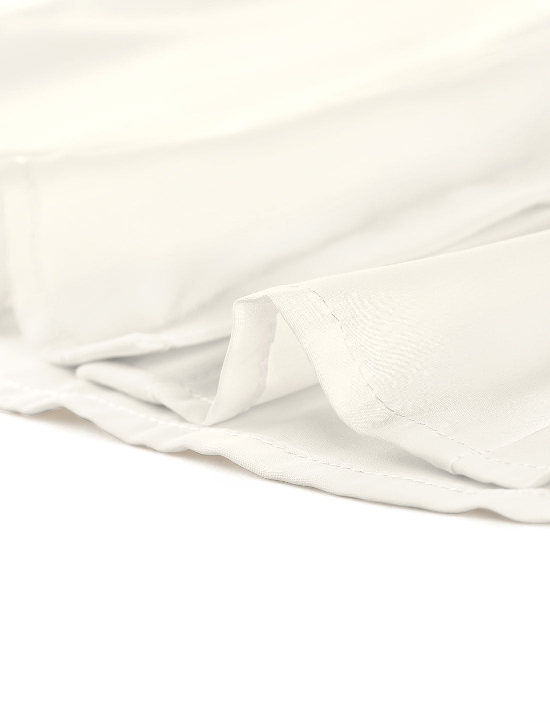 DARING DIVA Pan Collar Bow Tie Neck Work Office Shirt S White