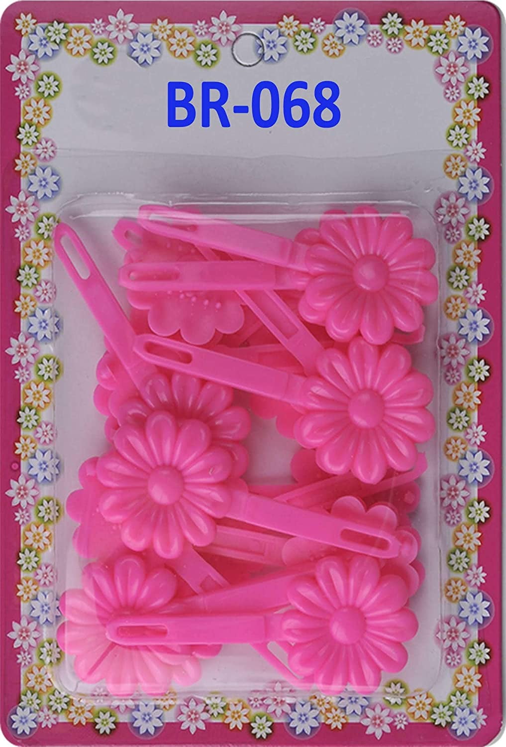 Tara Girls Self Hinge Plastic Flower Hair Barrettes 18 Pieces Selection