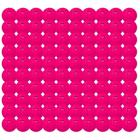 Franklin Sports X-40 Outdoor Pickleballs - Official Size - Pink - 100 Pack