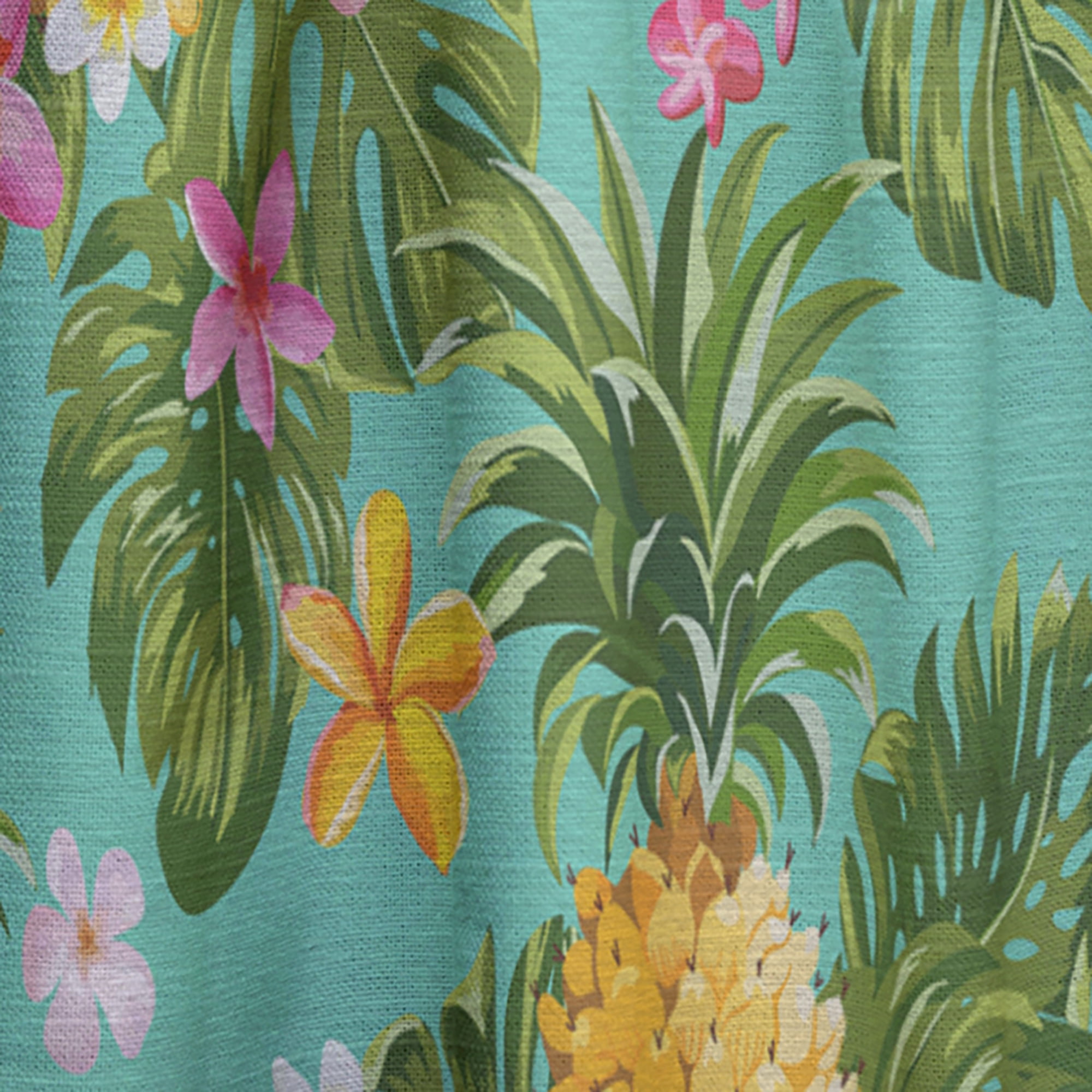 Designart 'Tropical Pineapple Mood V' Tropical Curtain Panel