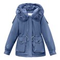 thumbnail image 4 of Winter Coats for Women Winter Warmth Long Coat With Hood Outerwear Jacket Thermal Insulated For Cold Weather Fashion Winter Jackets for Women, 4 of 4