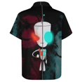 thumbnail image 4 of Invader Zim Men's Hawaiian Shirts Short Sleeve Button Down Casual Shirts Summer Tropical Aloha Beach Shirts, 4 of 7