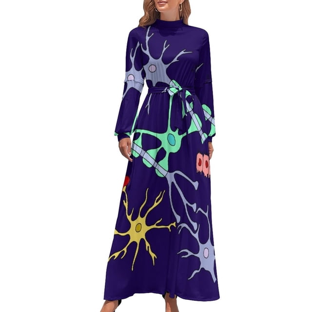 Vestido largo de ceremonia Neurons and Glia, vestido de fiesta de lujo para mujer