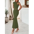 thumbnail image 4 of Conjunto de Falda PRETTYGARDEN Top Corto Fruncido Maxi Verde Militar XL, 4 of 8