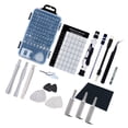 thumbnail image 4 of Herramientas de reparación de teléfonos móviles, juego de destornilladores CRV 123 en 1, kit de desmontaje de relojes, hardware industrial, negro, gris, 4 mm, 4 of 12