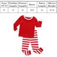 thumbnail image 2 of Conjunto de pijamas navideños de algodón a rayas para niños y niñas, 2 of 6