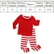 thumbnail image 2 of Conjunto de pijamas navideños de algodón a rayas para niños y niñas, 2 of 6