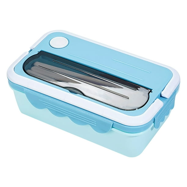 Pisexur Batería de cocina Lonchera con compartimentos, lonchera de plástico calentada en microondas, lonchera para estudiantes, lonchera portátil para trabajadores de para la cocina del hogar