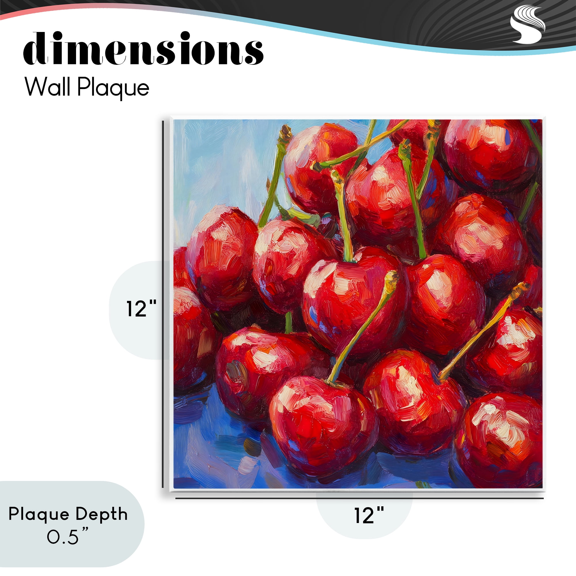 Stupell Industries Luscious Red Cherries of Summer Wall Plaque Art, design by Petal Prints Design