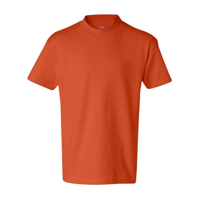 Hanes 5450 Authentic Tagless Kid Cotton T-Shirt Orange Medium