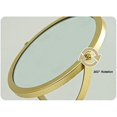 thumbnail image 3 of Espejo de mesa, espejo giratorio de metal, independiente, ajustable, 19 cm, redondo, color dorado, 3 of 4