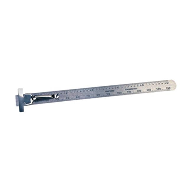 2 Pc 6" Stainless Steel Pocket Ruler Inch & Centimeter Heavy Duty Hardened Steel 