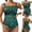 #02 Dark Green, variant on Gyexs Maternity Womens One Piece Swimsuits Ruched Slimming Bathing Suits Floral Swimwear #02 Dark Green, Size S