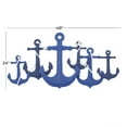 thumbnail image 3 of DecMode Blue Metal Indoor Outdoor Anchor Wall Decor with White Rope Detailing, 3 of 8