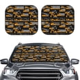 thumbnail image 2 of Haiem Yellow Excavator Car Windshield Sun Shade (2 Pieces) Foldable Windshield Sun Shade Car Accessories for Truck SUV Pickup-Small, 2 of 7