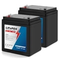 thumbnail image 1 of Batería wowpower, 12 V, 5 Ah, litio LiFePO4, ciclo profundo, paquete de 2 unidades, 1 of 7