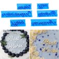 thumbnail image 3 of VALINK 6Pcs / Set Handwriting Fondant Cake Embossing Mold Plastic Letters Decoration Tool for Happy Birthday Best Wishes Baking, 3 of 6