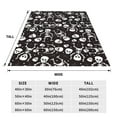 thumbnail image 3 of Honeii Skeleton Print Fleece Blanket - Throw Blanket for Bed, Sofa, Couch, Camping, and Travel , Microplush Ultra Soft Warm Blanket-60"x50", 3 of 7
