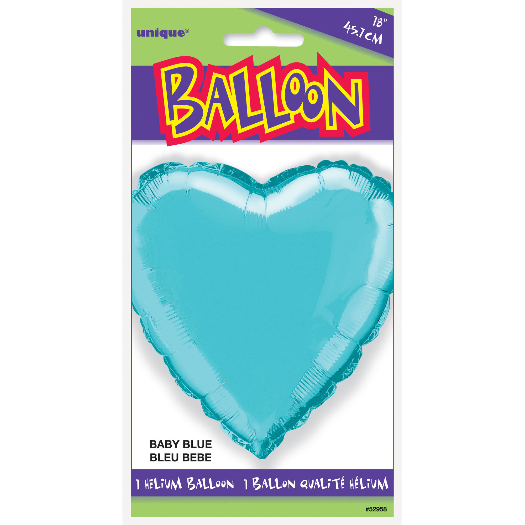 Foil Balloon Heart 18 In Baby Blue 1ct Walmart Com Walmart Com
