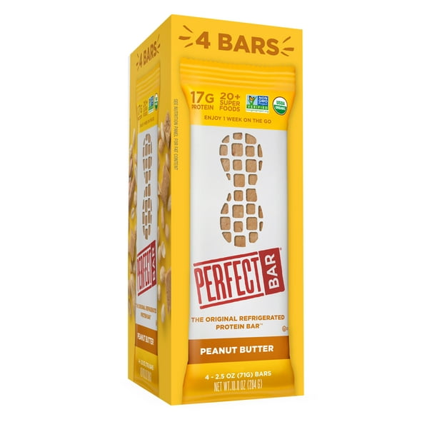 Perfect Bar, Peanut Butter, 17g Protein, 2.5 Oz., 4 Ct