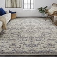 thumbnail image 3 of 5' X 8' Ivory And Gray Wool Floral Tufted Handmade Stain Resistant Area Rug, 3 of 4