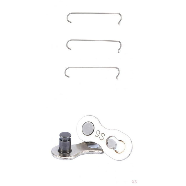 S SERENABLE 3 Set Bike Missing Chain Links Quick Coupling Master Link Connector & Chain Hook 9 Speed