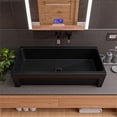 thumbnail image 3 of Pemberly Row 36" Black Matte Above Mount Fireclay Bathroom Trough Sink, 3 of 5